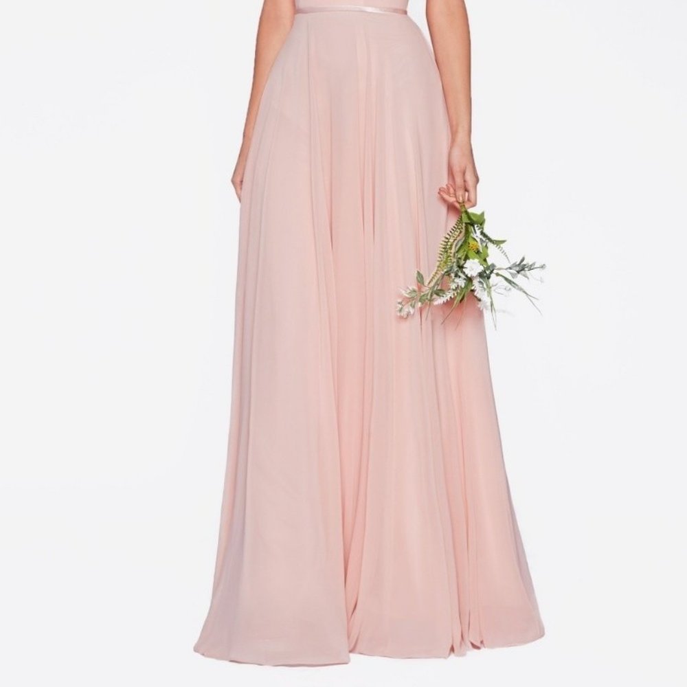 Peach Sweetheart Evening Long Dress - Picture 4 of 6